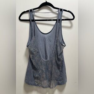 Lululemon Cool to Street Tank Blue Denim Banana Leaf Yoga Pilates Barre Sz 6?